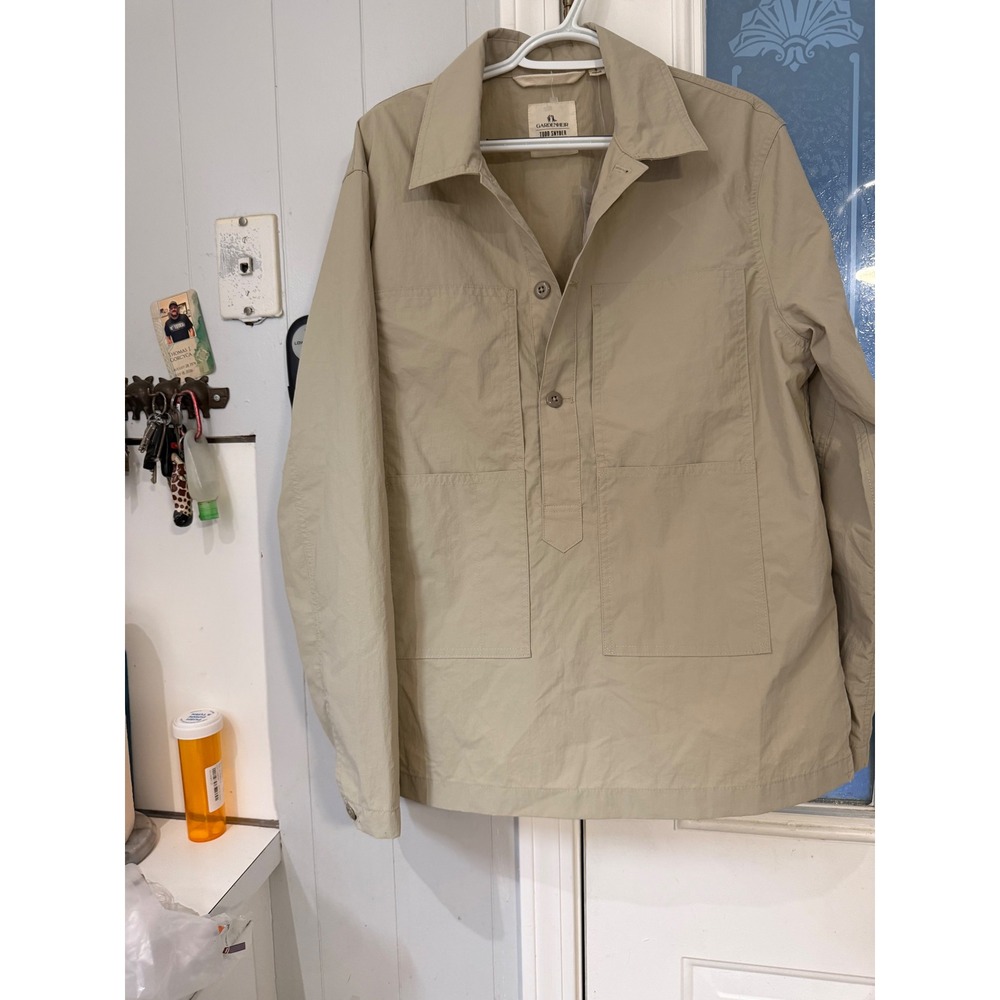 Todd Snyder Gardenheir Tan Polyamide Popover Smock Jacket Mens Utility Khaki